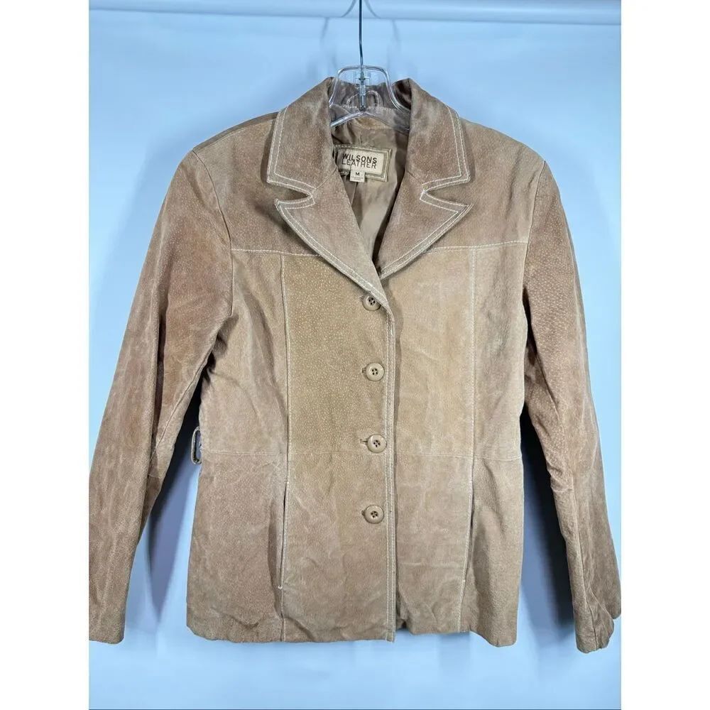 Wilson’s women's suede Leather blazer size medium **no belt